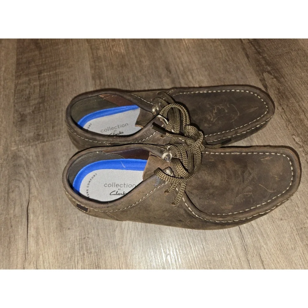 Size 9.5-‎ Clarks Shacre II Run Moc Slip-On Beeswax Leather